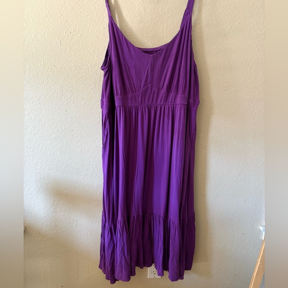 Torrid Purple Maxi Dress Size 6 Plus Size Pockets - Picture 2 of 13